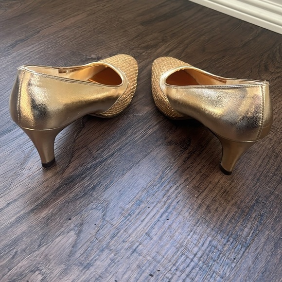 vintage schiff dream step Gold sequin Women's low Heels - Picture 6 of 10